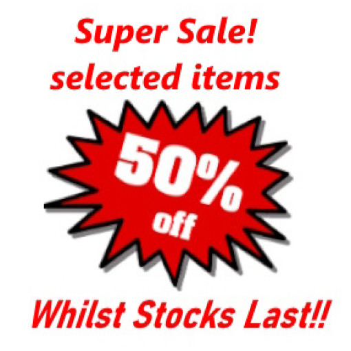 SUPER SALE - One off clearance sale up to 50% off RRP
